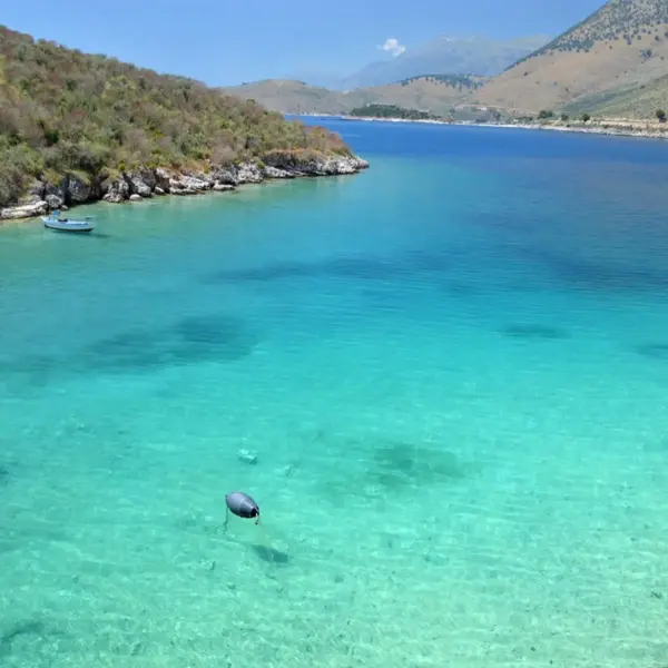 Coastline boat tour with scenic coastal views and crystal-clear waters